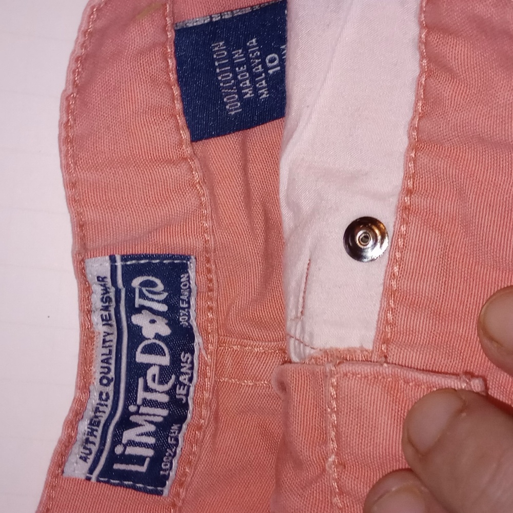 Limited Too jean shorts pink size 10 Slim